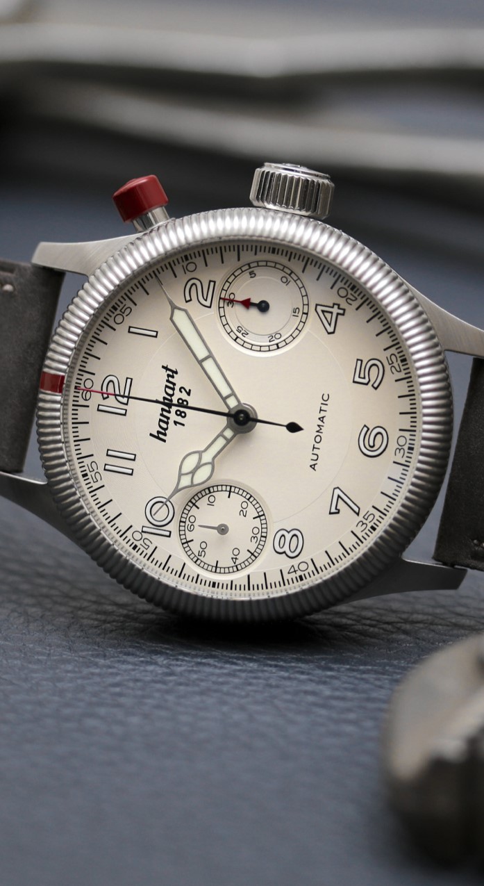 PIONEER MonoScope silver, fluted bezel, 45 mm thumbnail 2