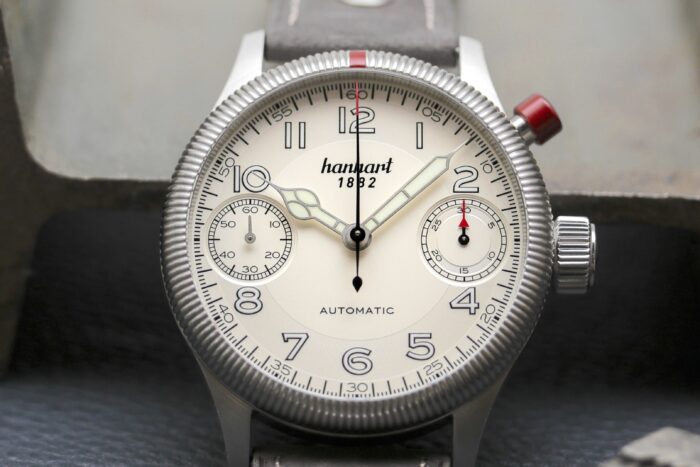PIONEER MonoScope silver, fluted bezel, 45 mm
