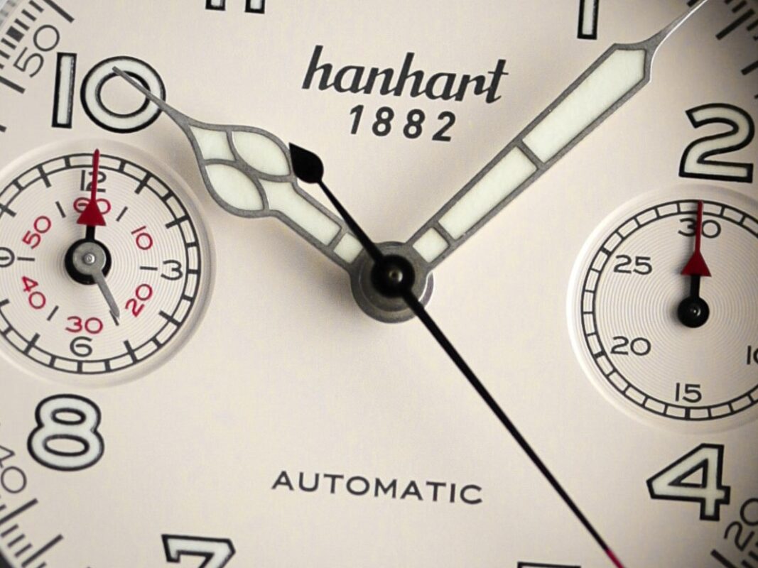 PIONEER TwinDicator, antique white, fluted bezel, 45 mm thumbnail 2