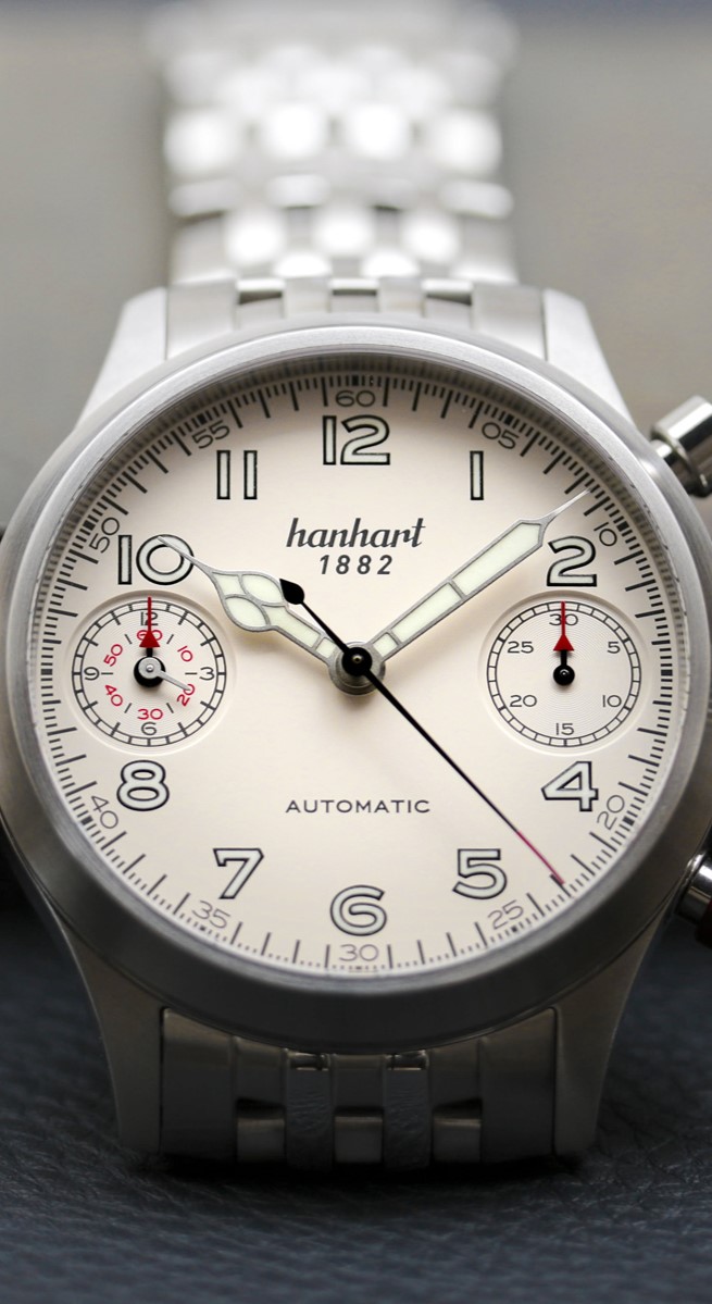 PIONEER TwinDicator, antique white, smooth bezel, 45 mm thumbnail 2