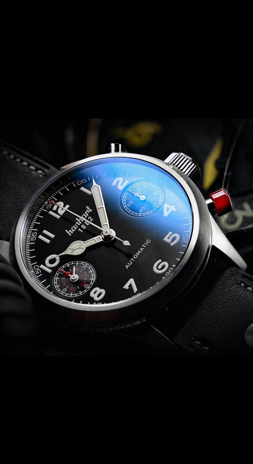 PIONEER TwinDicator, black, smooth bezel, 45 mm thumbnail 2