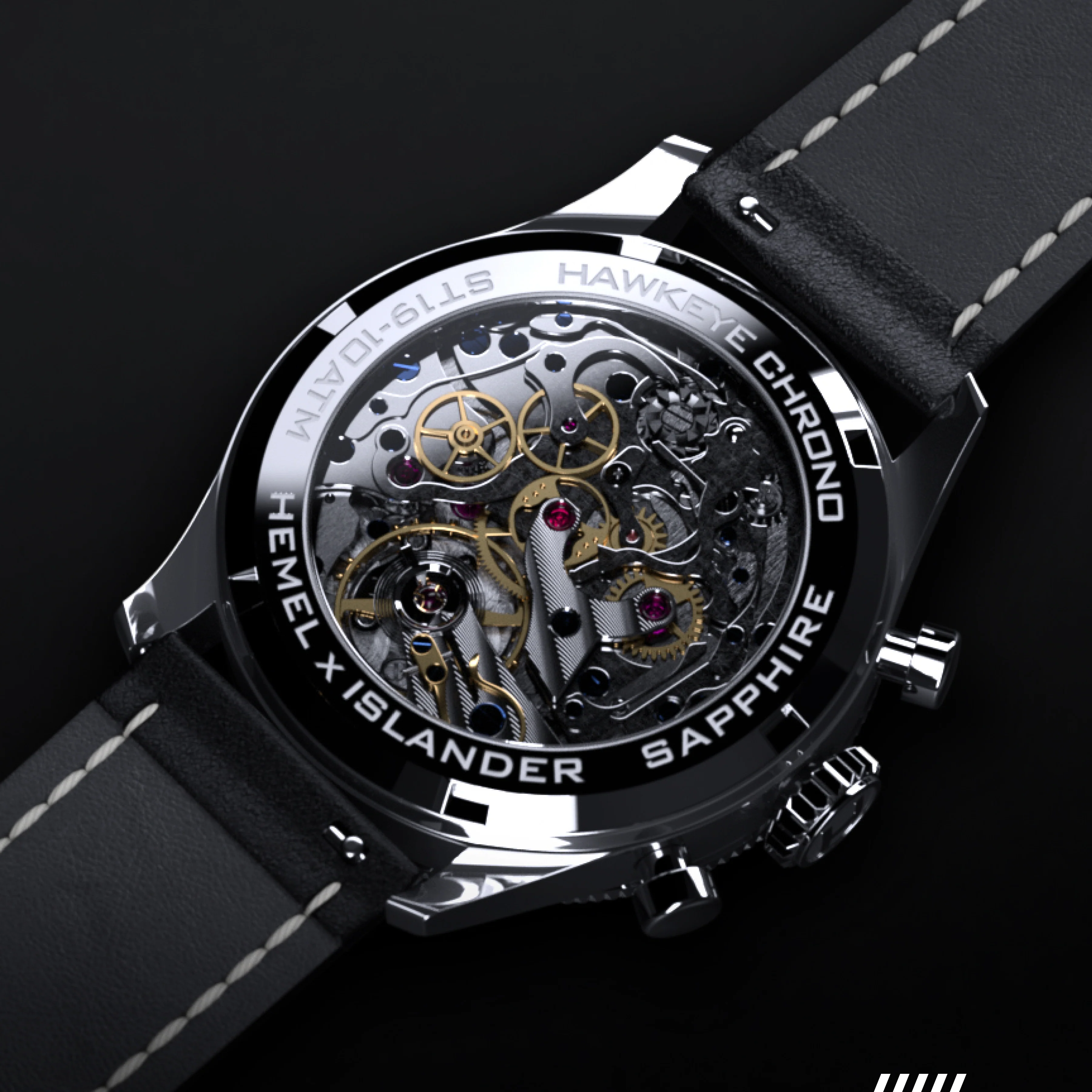 The Hawkeye Chronograph / Long Island Watch Special Collaboration (Orange Bezel) thumbnail 2
