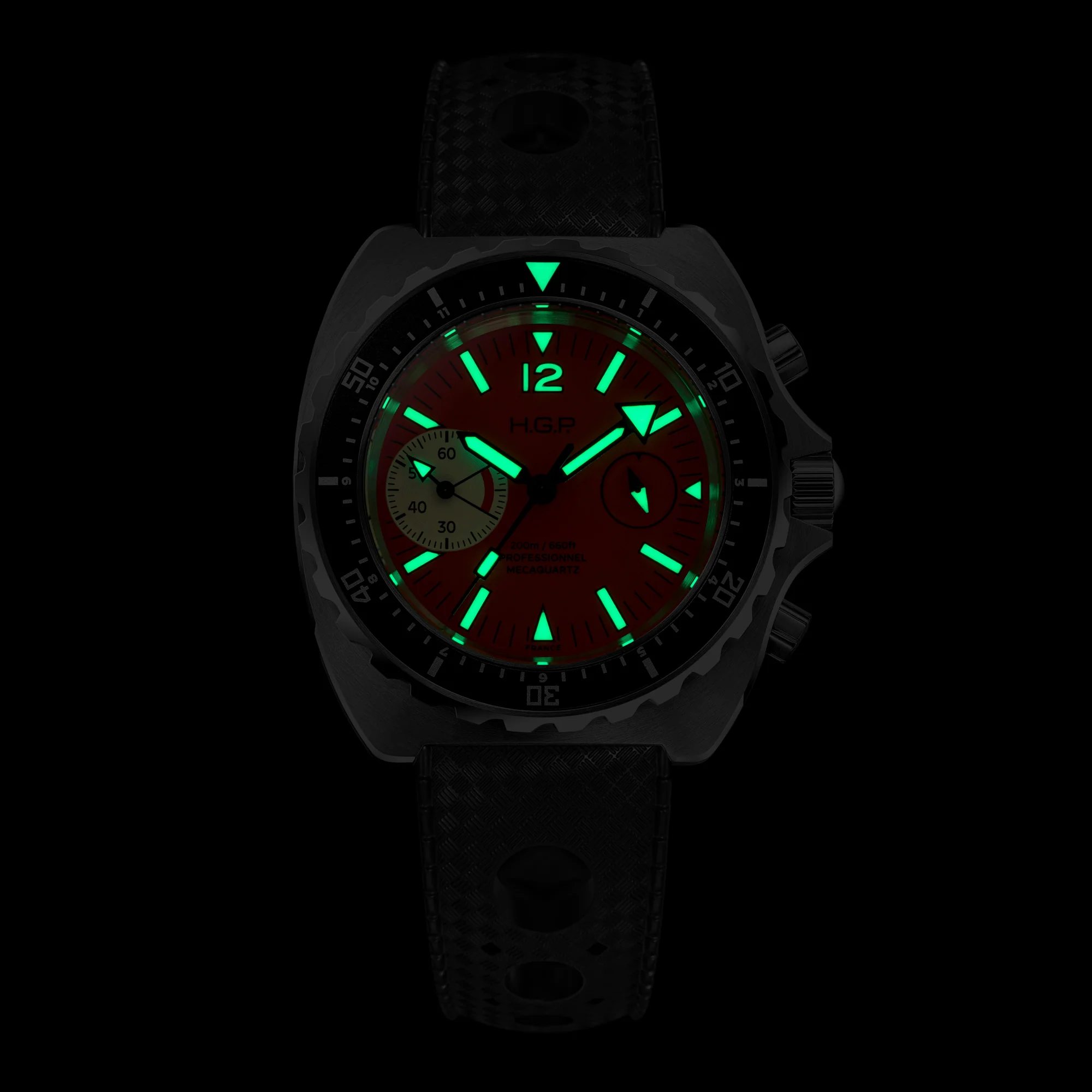 Diver 200M Chrono-Mecaquartz - Orange Dial & White Big-Eye Chronograph thumbnail 4