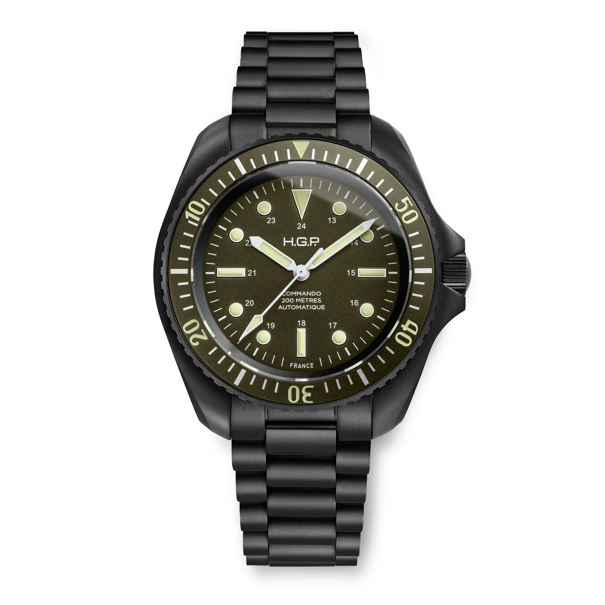 Diver 200M Automatic Commando Diving Watch - Green & Black PVD thumbnail 2