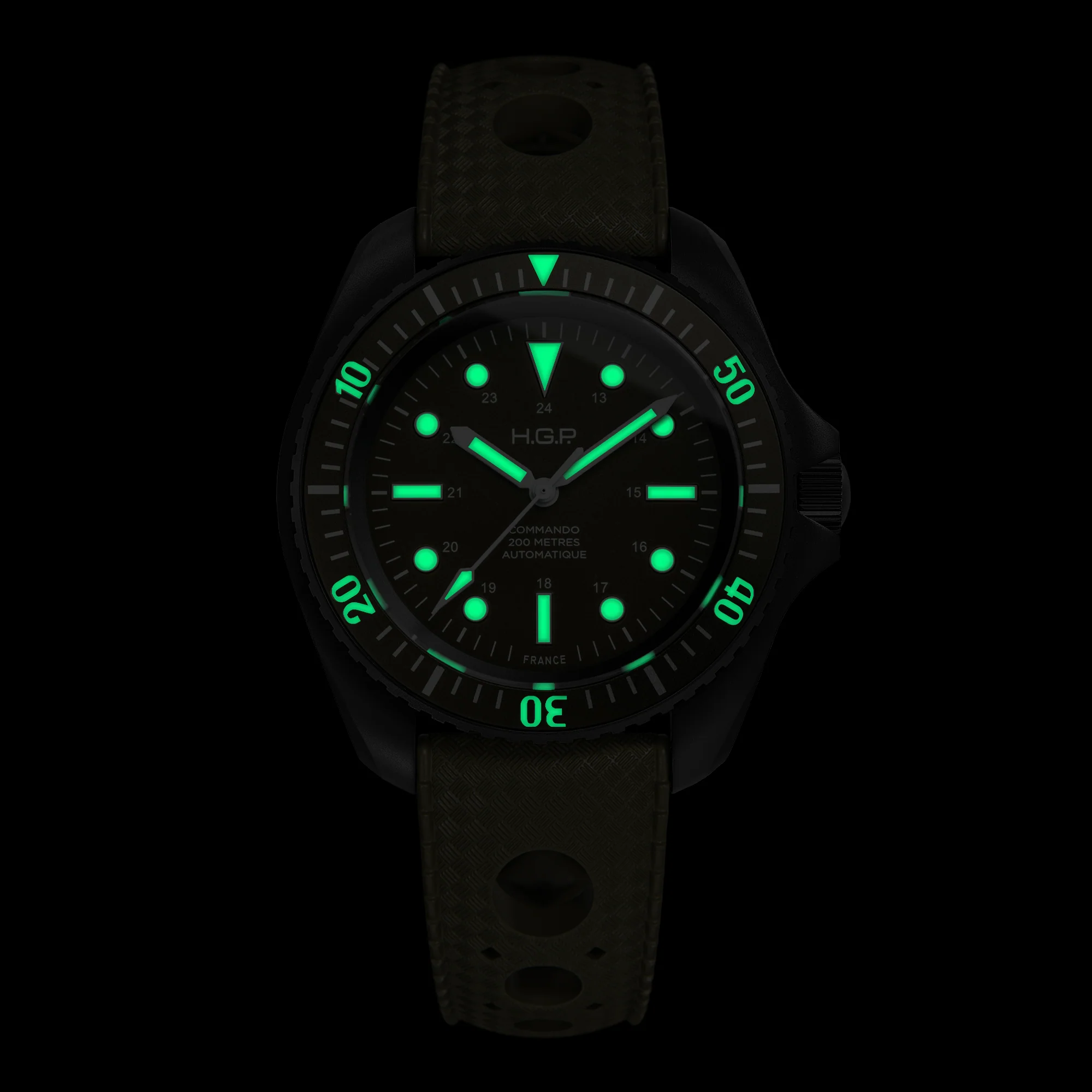 Diver 200M Automatic Commando Diving Watch - Green & Black PVD thumbnail 4