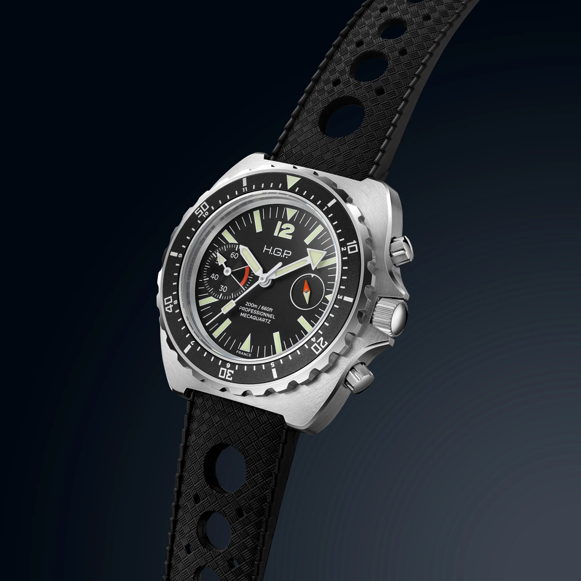 Diver 200M Chrono-Mecaquartz Chronograph - Black Big-Eye thumbnail 3
