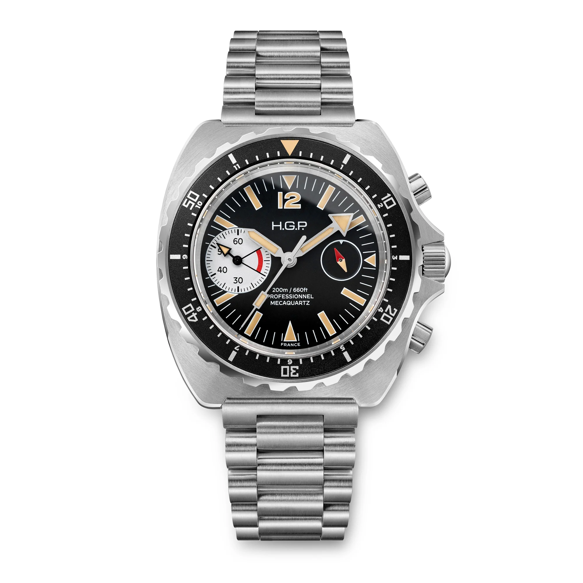 Diver 200M Chrono-Mecaquartz Chronograph - Vintage Black & White Big-Eye thumbnail 3