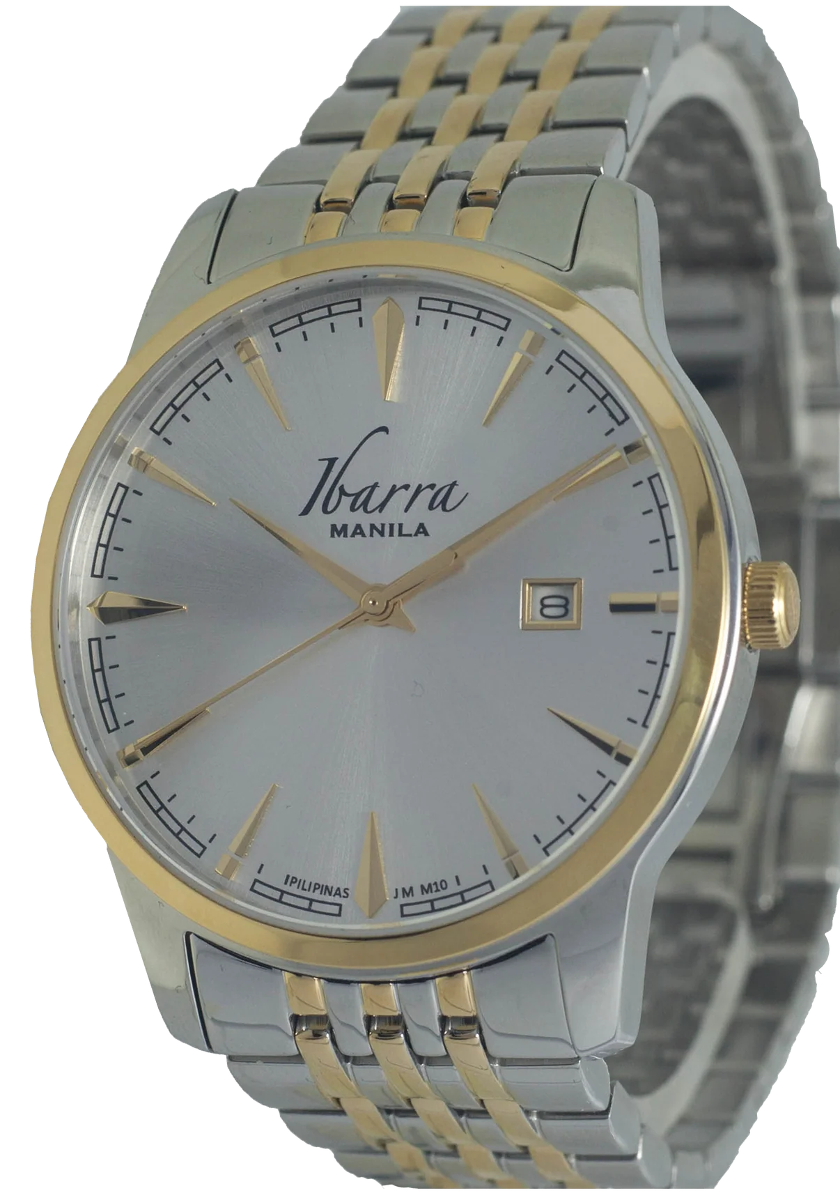 RIZAL 39MM QUARTZ TWO-TONE GOLD WATCH (SILVER DIAL) thumbnail 2