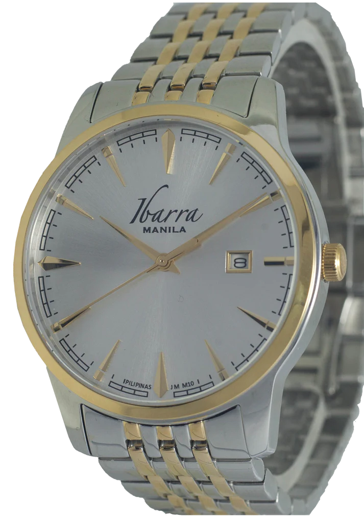 RIZAL 39MM QUARTZ TWO-TONE GOLD WATCH (SILVER DIAL)