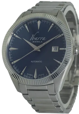 RIZAL 40MM AUTOMATIC STEEL WATCH (BLUE DIAL)