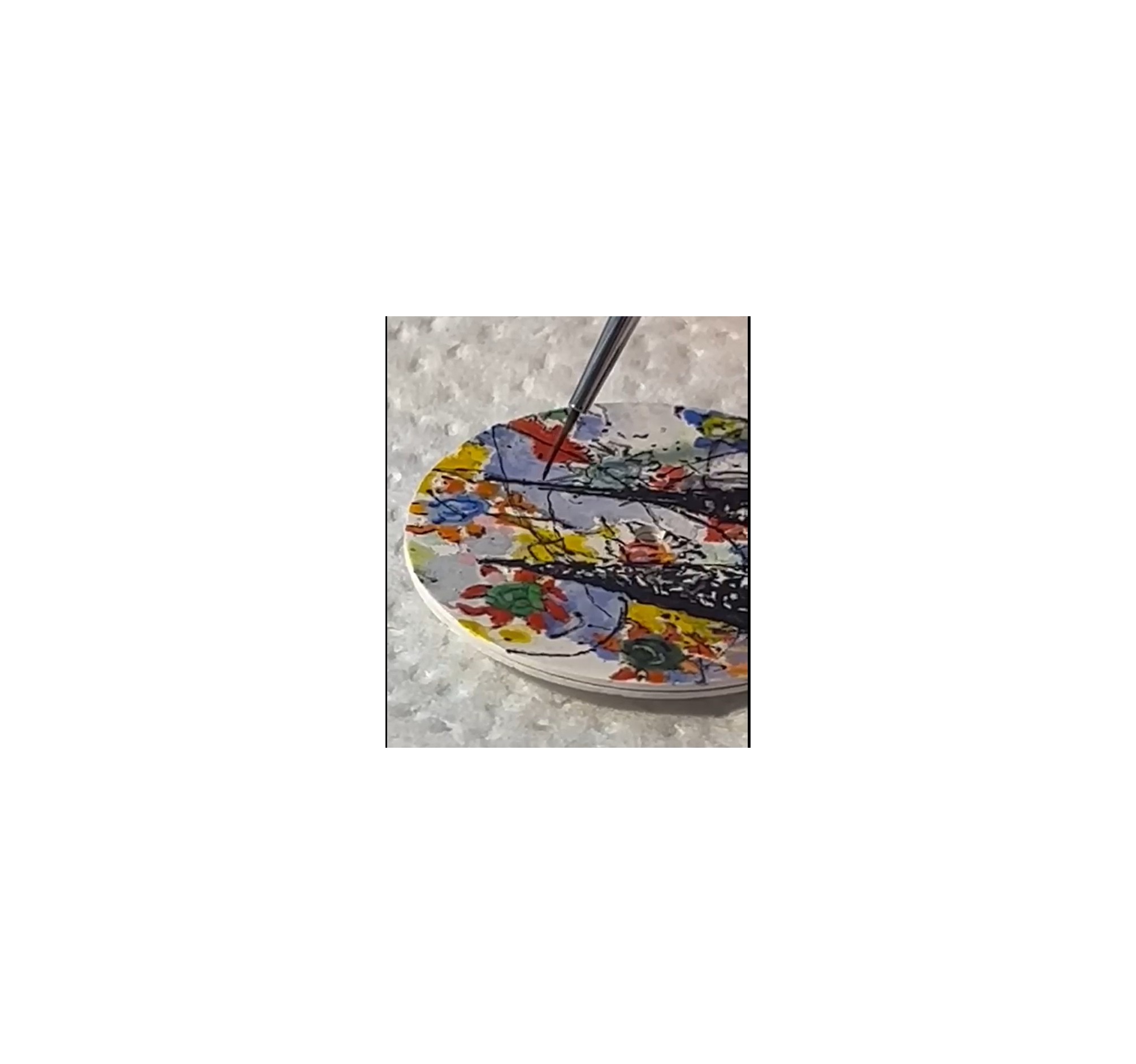 Unique piece X Tom Christopher hand painted : Skyscrapers In The Air thumbnail 3