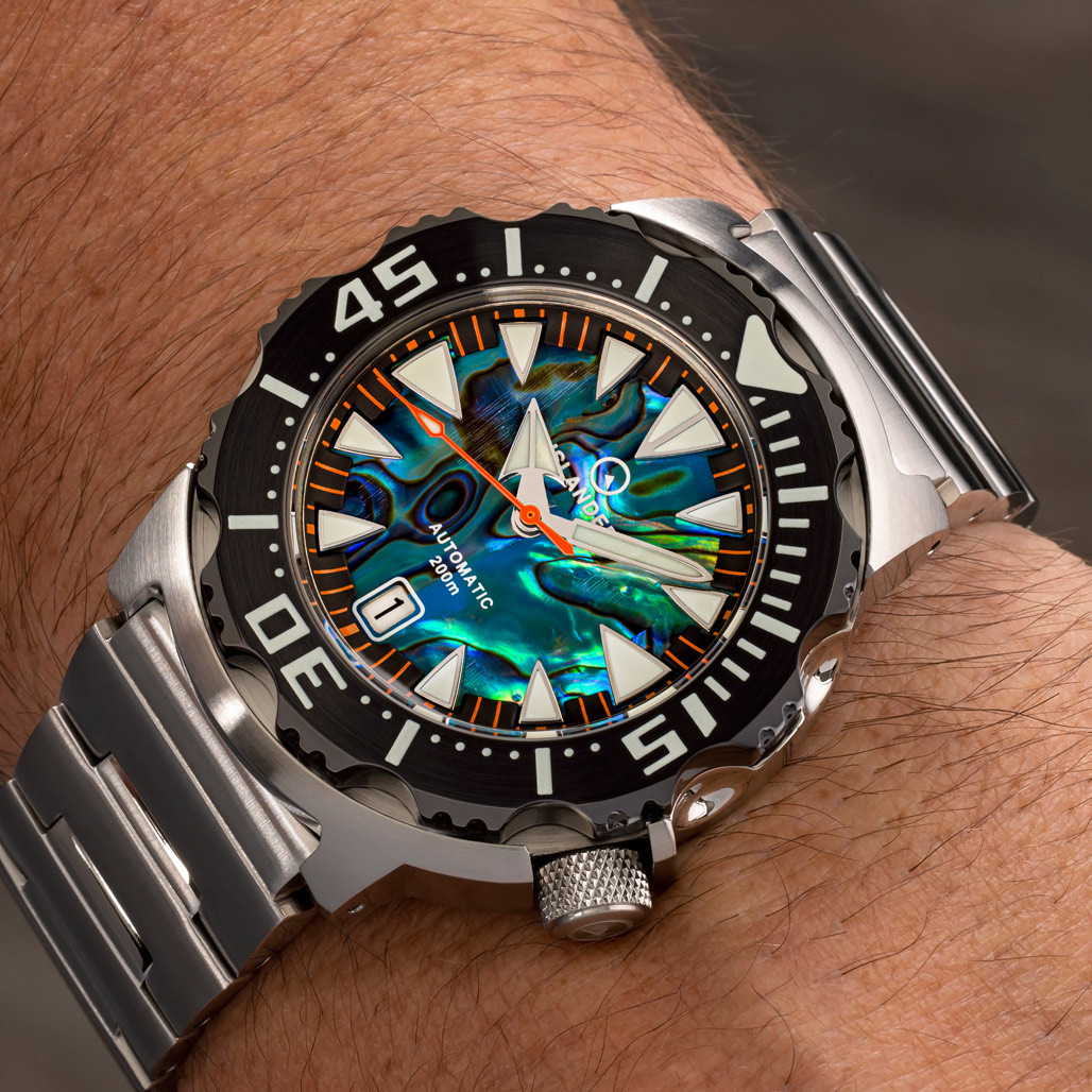 Islander Abalone Dial Automatic Dive Watch with DLC Bezel #ISL-141 thumbnail 3