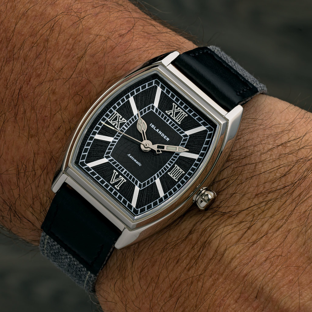 Islander Astoria Automatic Dress Watch with Ebony Black Dial #ISL-261 thumbnail 3