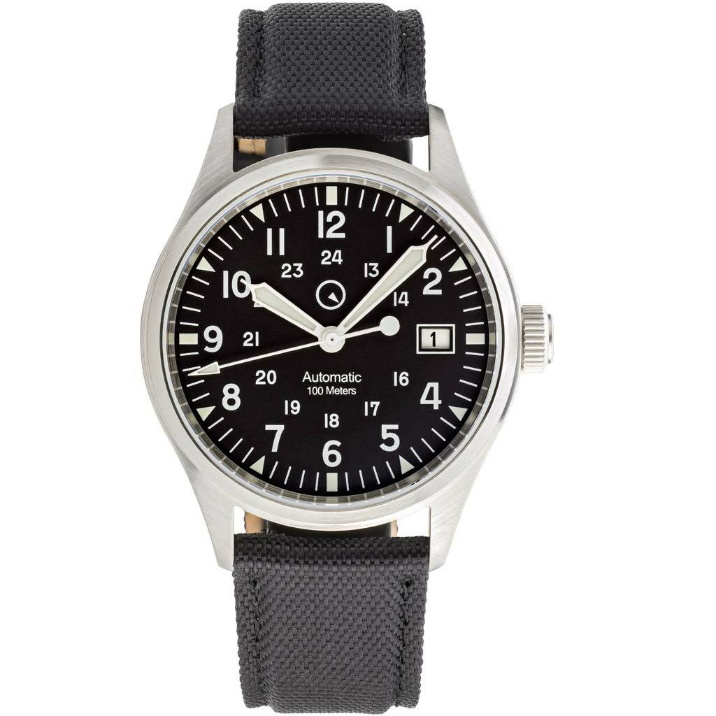 Islander Mitchel Automatic Field Watch with Nylon Weave Strap and an AR Sapphire Crystal #ISL-41 selected view
