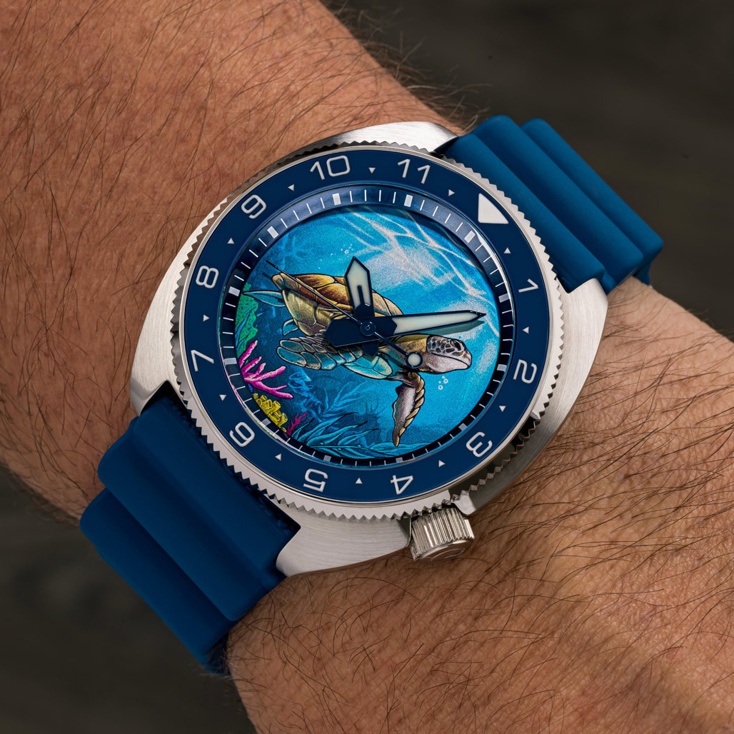 Islander Automatic Turtle Dive Watch with Blue Dial #ISL-301 thumbnail 3