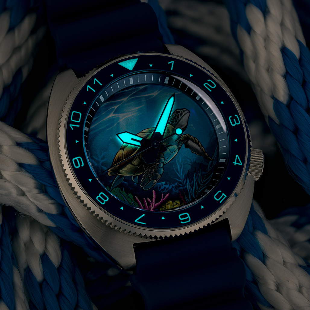Islander Automatic Turtle Dive Watch with Blue Dial #ISL-301 thumbnail 4