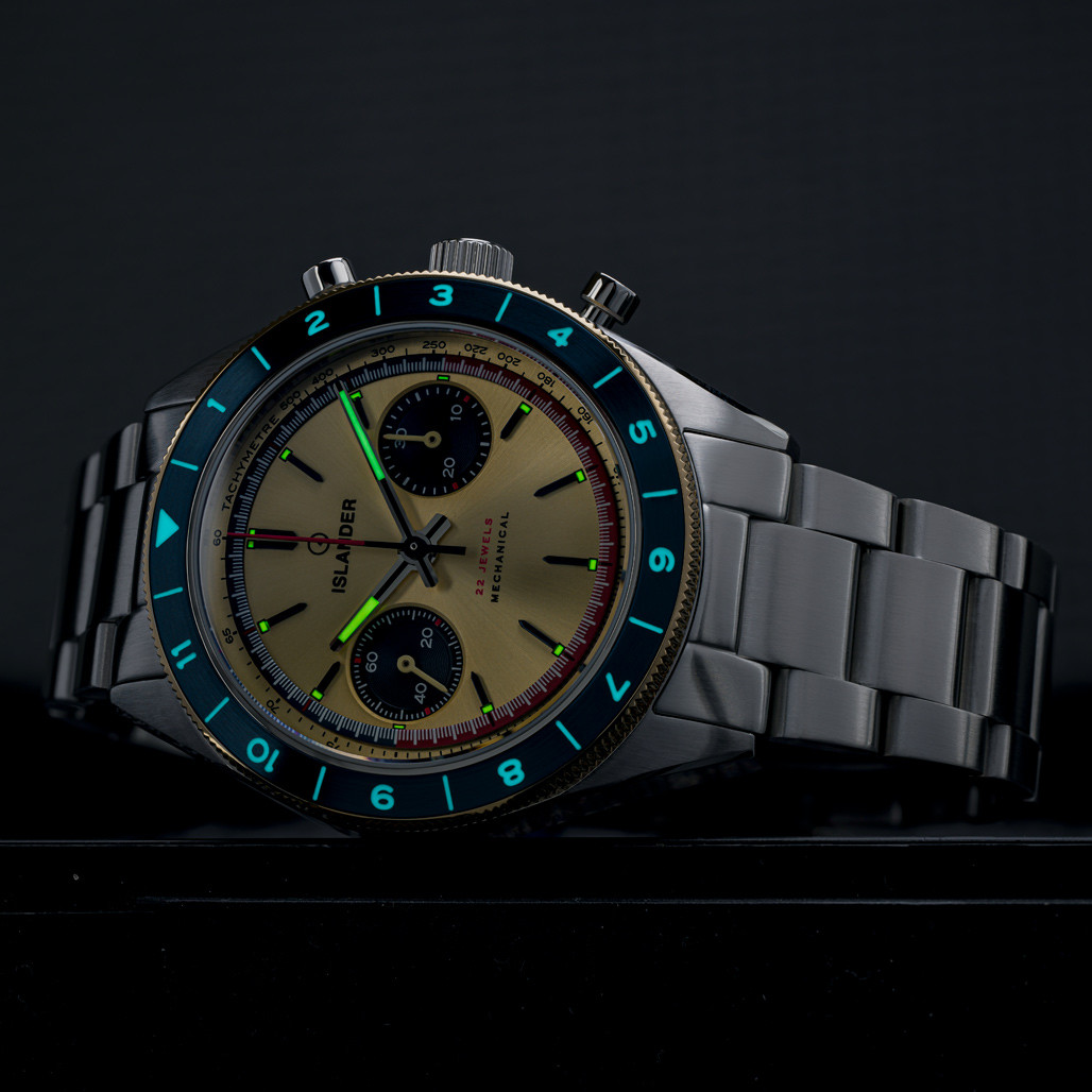 Islander Bridgehampton Racing Chronograph with Golden Dial #ISL-237 thumbnail 4