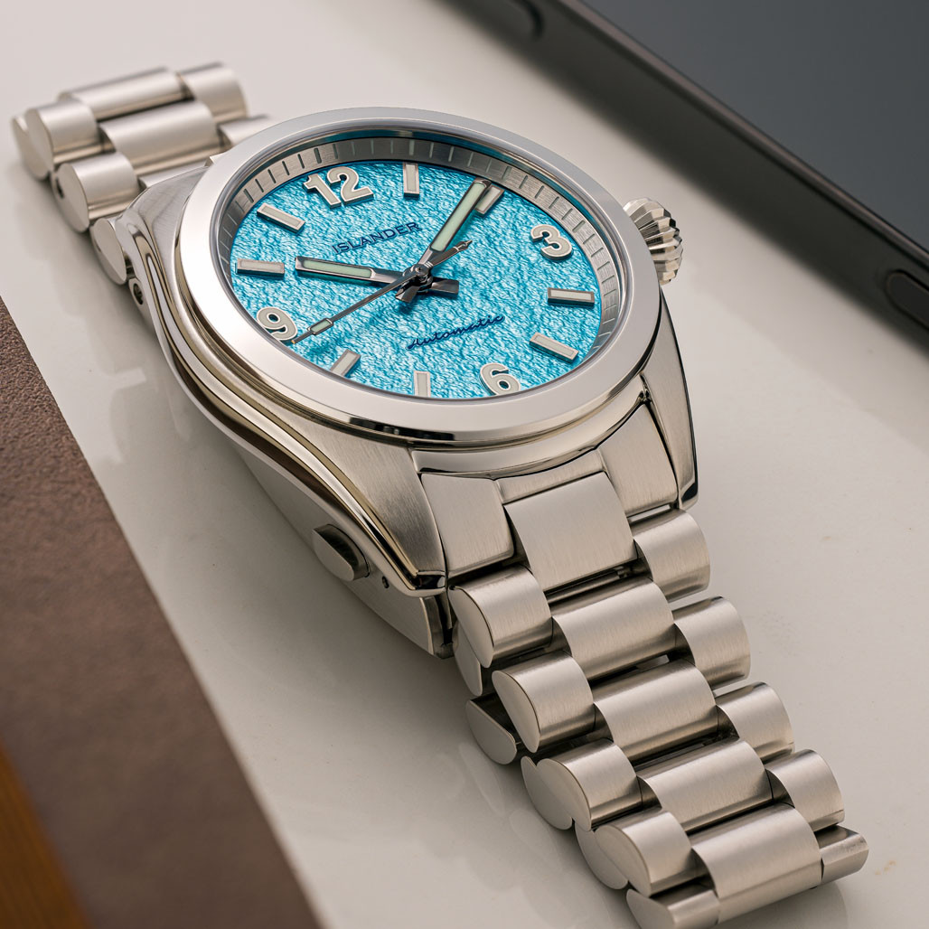 Islander Brookville Calligraphy Edition Watch with Blue Parchment Dial #ISL-320 thumbnail 2