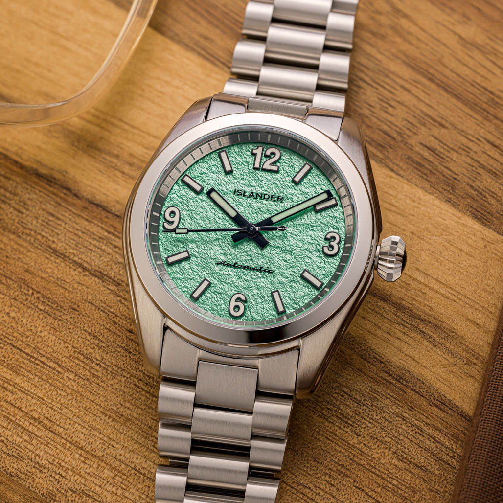 Islander Brookville Calligraphy Edition Watch with Green Parchment Dial #ISL-339 thumbnail 2