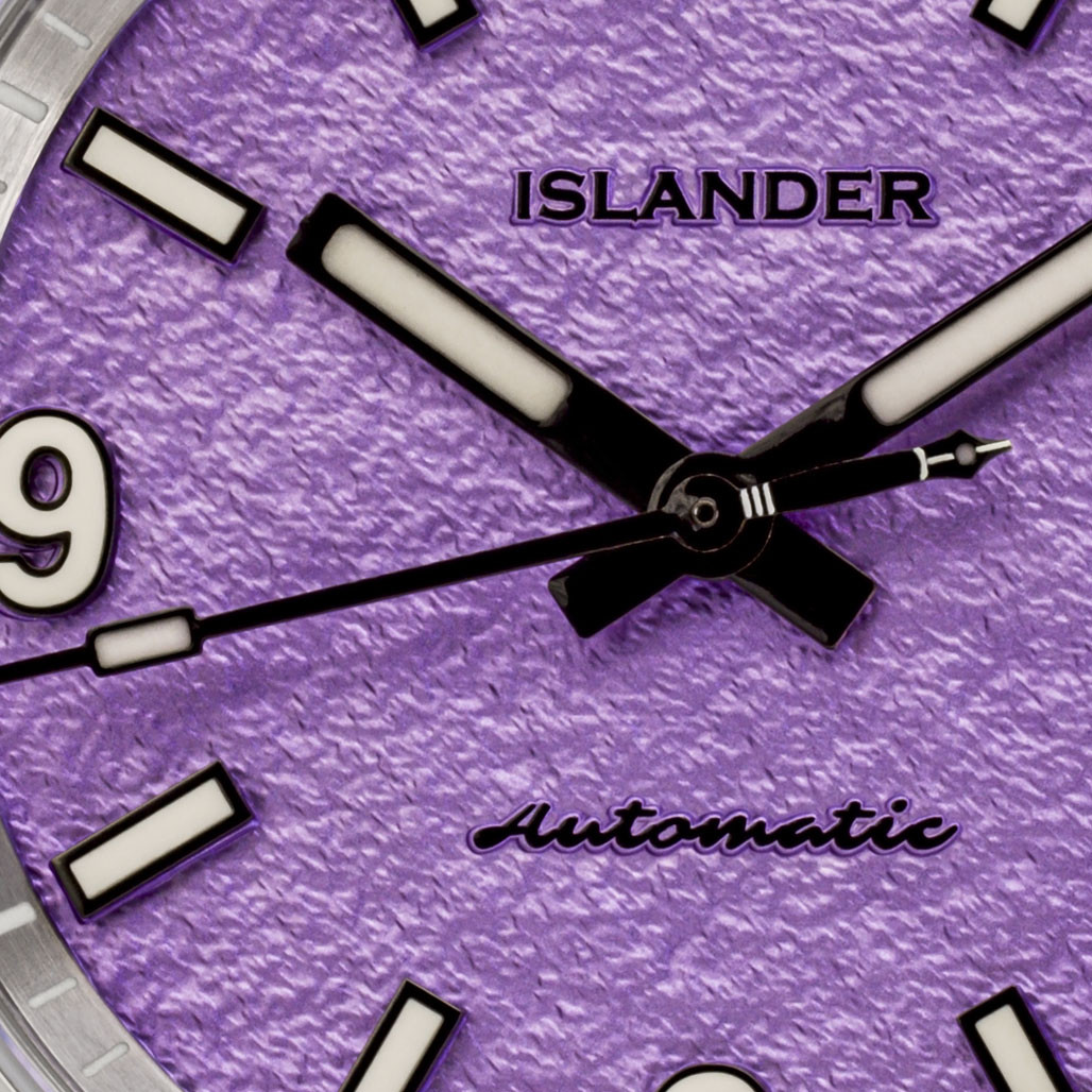 Islander Brookville Calligraphy Edition Watch with Lavender Parchment Dial #ISL-321 thumbnail 3