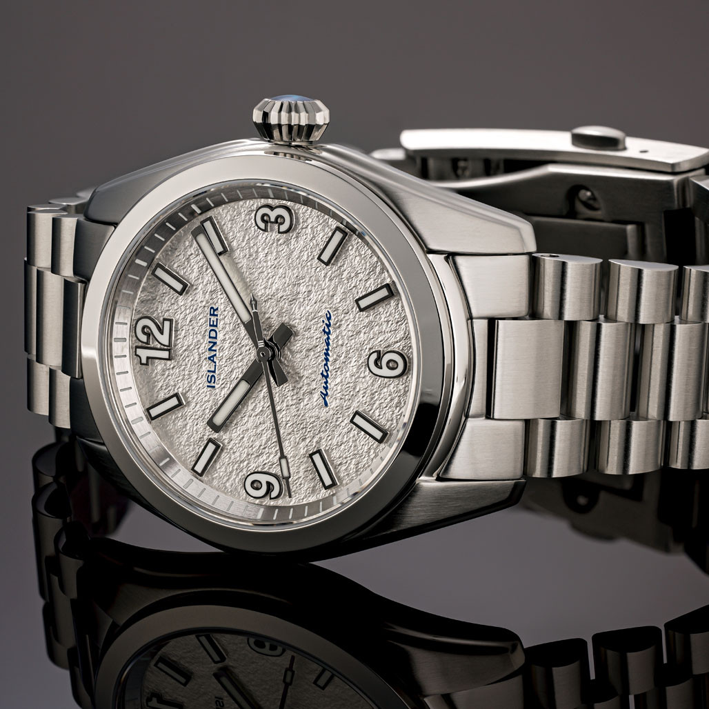 Islander Brookville Calligraphy Edition Watch with Silver Parchment Dial #ISL-319 thumbnail 2