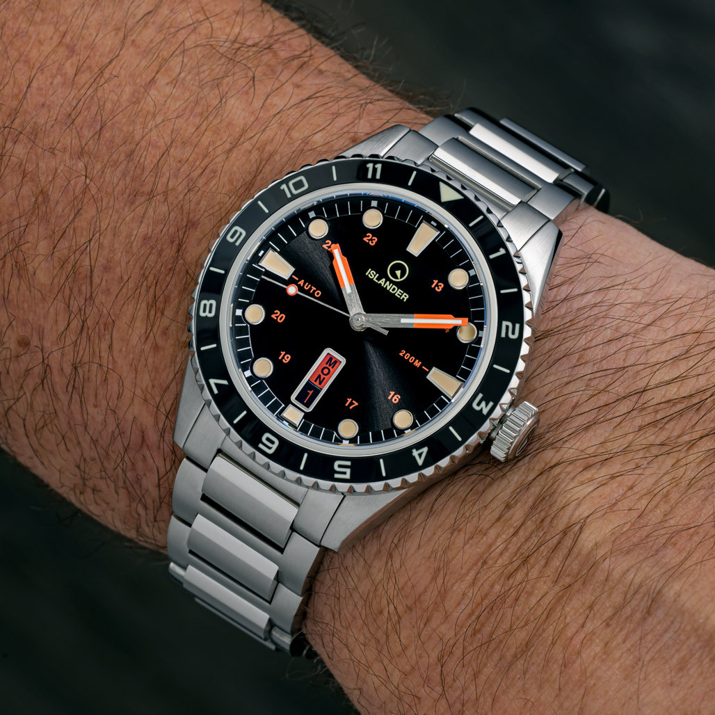 Islander Greenport 39mm Dive Watch with Black Dial #ISL-250 thumbnail 3