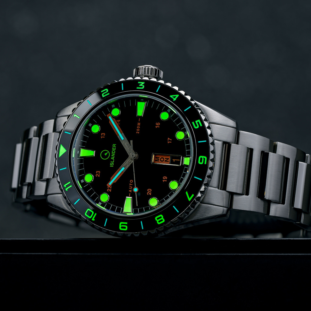 Islander Greenport 39mm Dive Watch with Black Dial #ISL-250 thumbnail 4