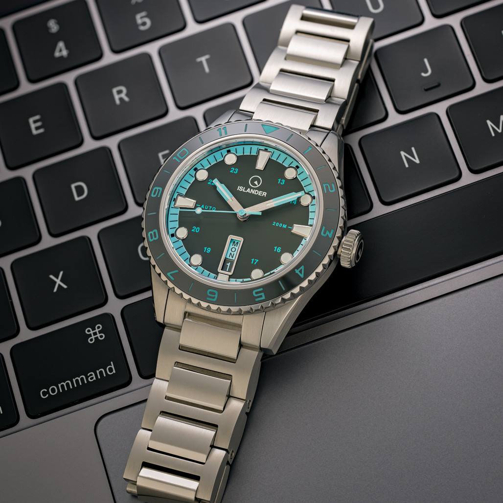 Islander Greenport 39mm Dive Watch with Stone Grey Dial #ISL-299 thumbnail 2