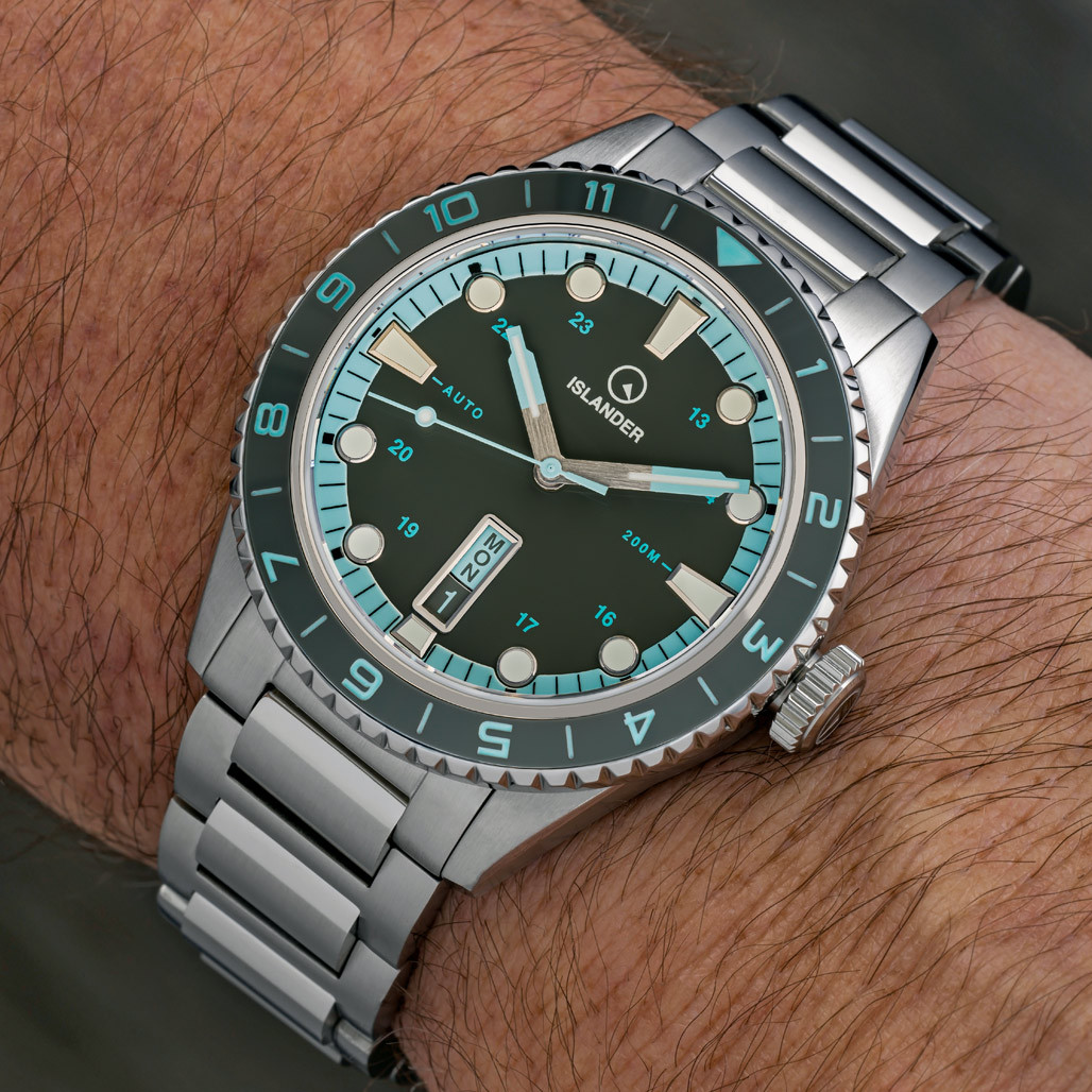 Islander Greenport 39mm Dive Watch with Stone Grey Dial #ISL-299 thumbnail 3