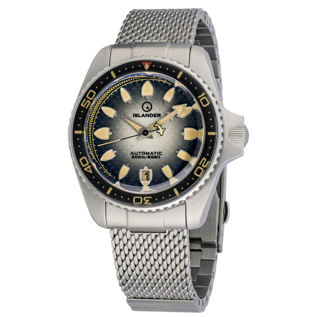 Islander Hudson "Harpoon Diver" 40mm Watch with Degrading Black Dial #ISL-302 thumbnail 2