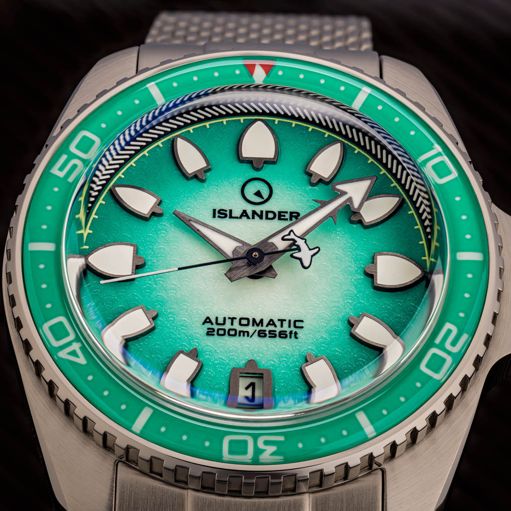 Islander Hudson "Harpoon Diver" 40mm Watch with Degrading Sea Green Dial #ISL-305 thumbnail 4