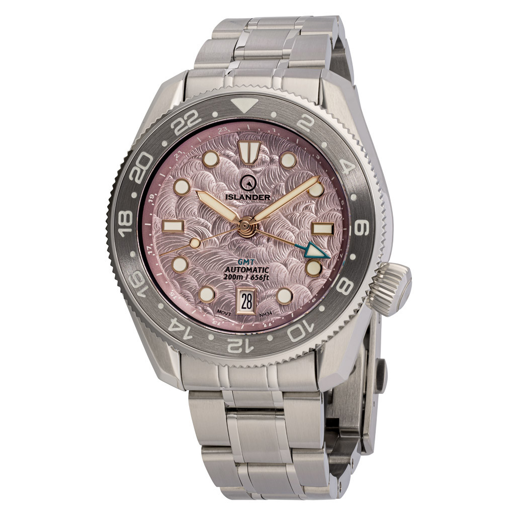 Islander JFK Automatic GMT Watch with Cherry Blossom Dial #ISL-337 selected view
