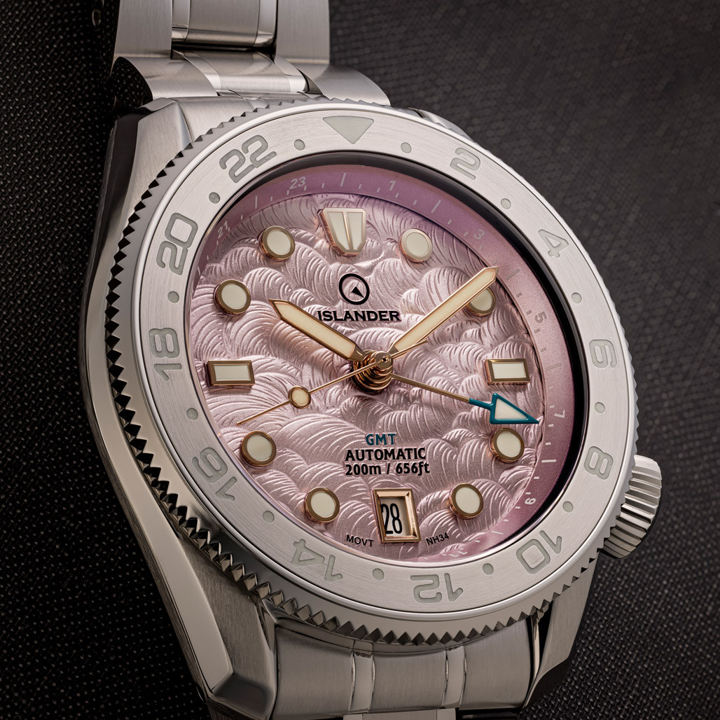Islander JFK Automatic GMT Watch with Cherry Blossom Dial #ISL-337 thumbnail 3