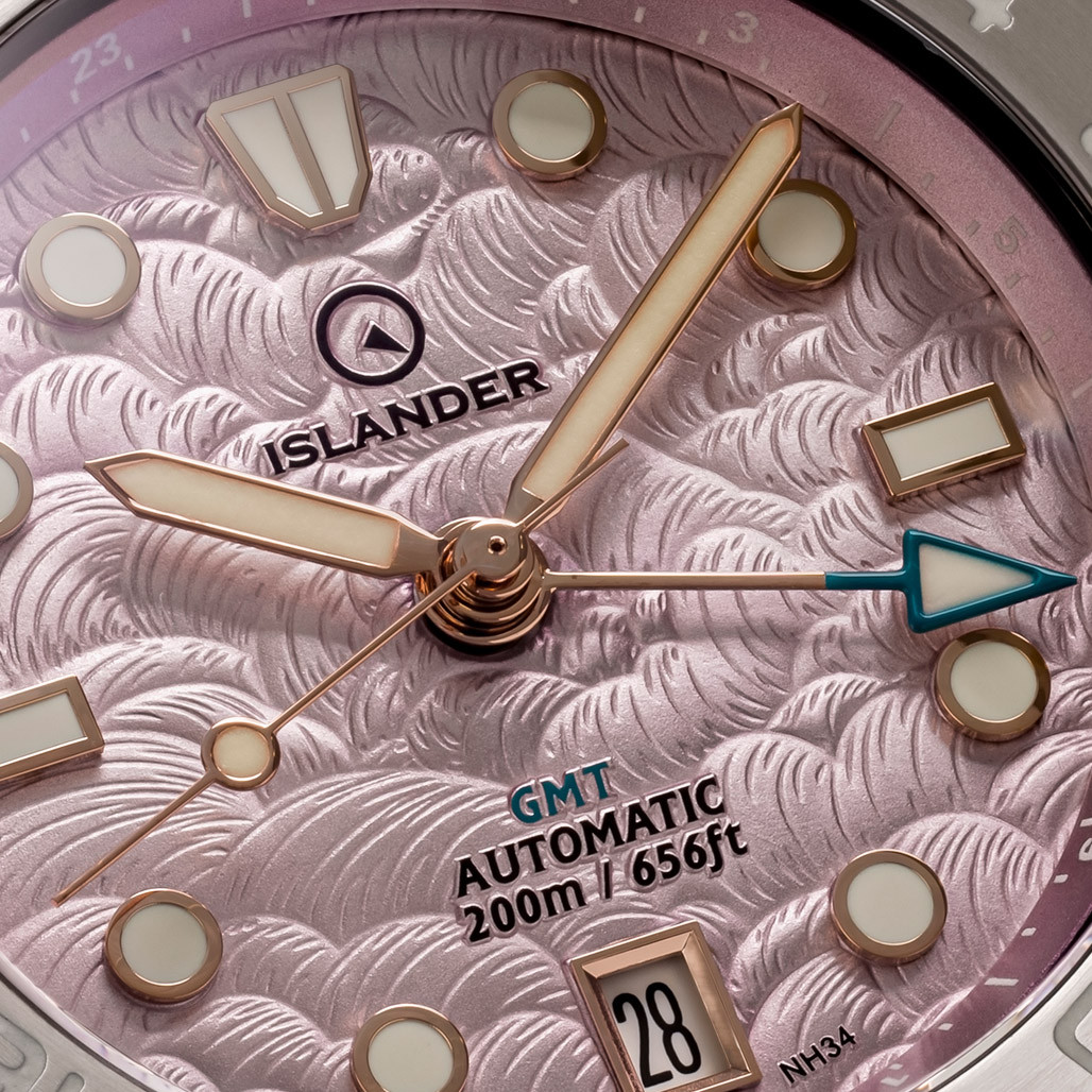 Islander JFK Automatic GMT Watch with Cherry Blossom Dial #ISL-337 thumbnail 4