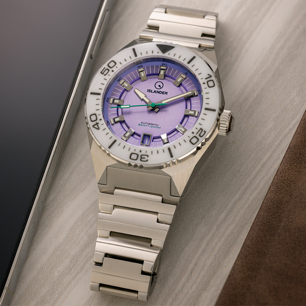 Islander Kings Point Dive Watch with Lavender Dial #ISL-272 thumbnail 2
