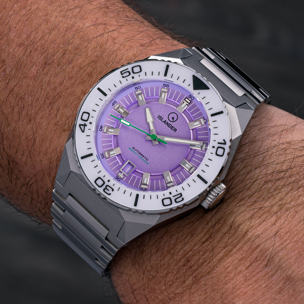 Islander Kings Point Dive Watch with Lavender Dial #ISL-272 thumbnail 3