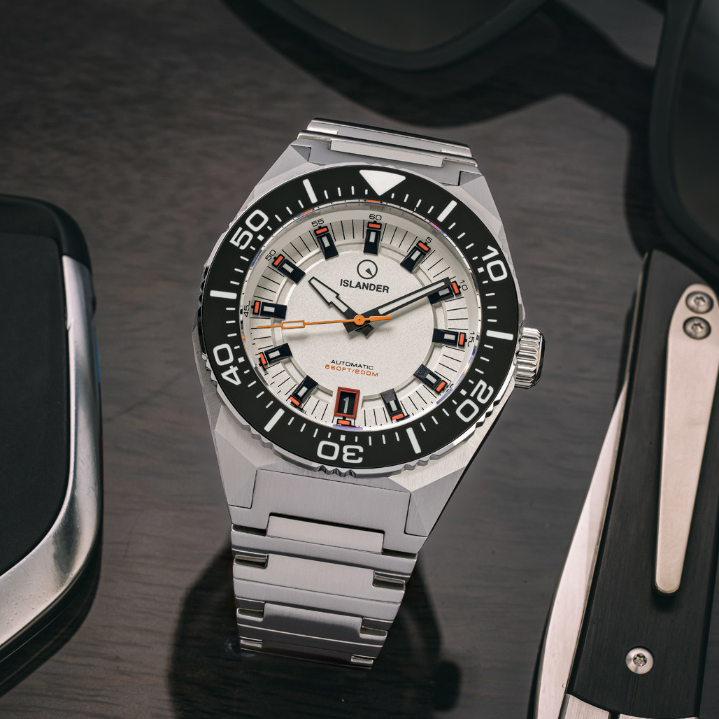 Islander Kings Point Dive Watch with Metallic White Dial #ISL-269 thumbnail 2