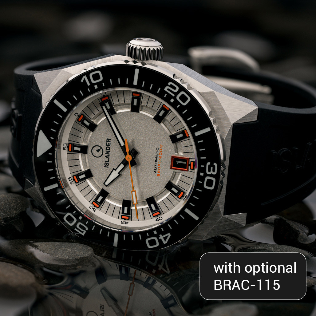 Islander Kings Point Dive Watch with Metallic White Dial #ISL-269 thumbnail 3