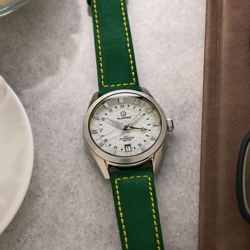 Islander Melville GMT with White "Golf Ball" Hammer Dial #ISL-211 thumbnail 2