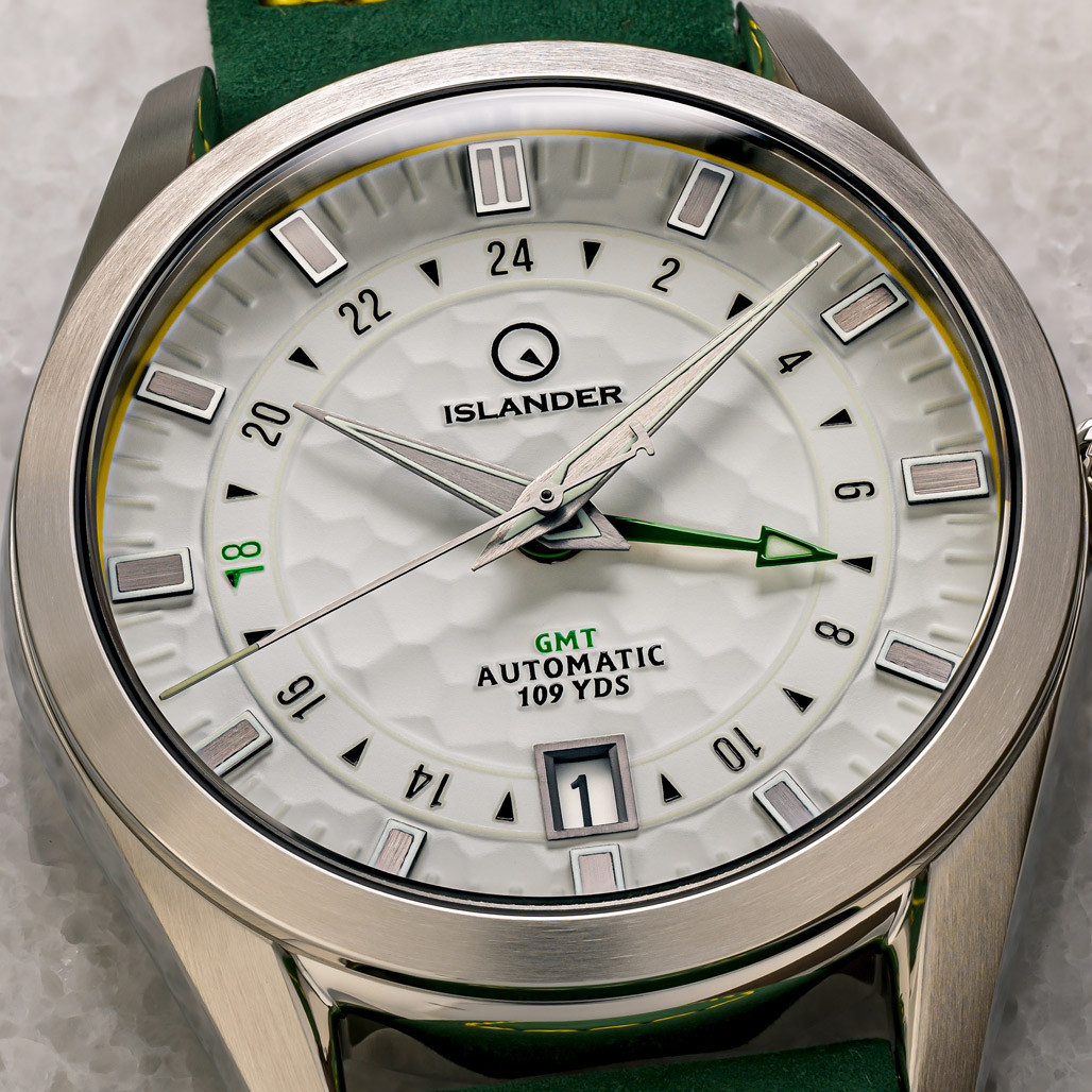 Islander Melville GMT with White "Golf Ball" Hammer Dial #ISL-211 thumbnail 3