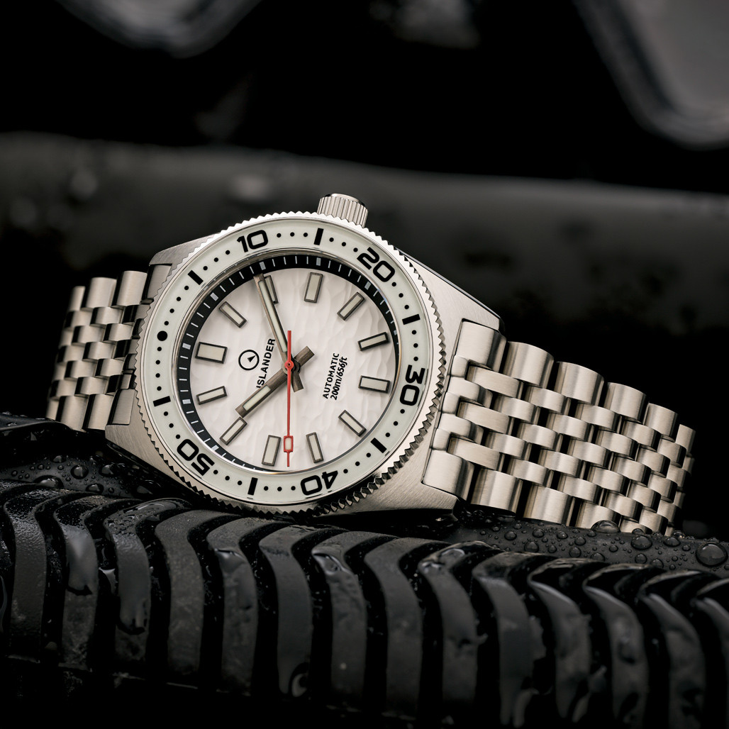 Islander Northport 37mm Automatic Watch with White Ripple Dial #ISL-290 thumbnail 2