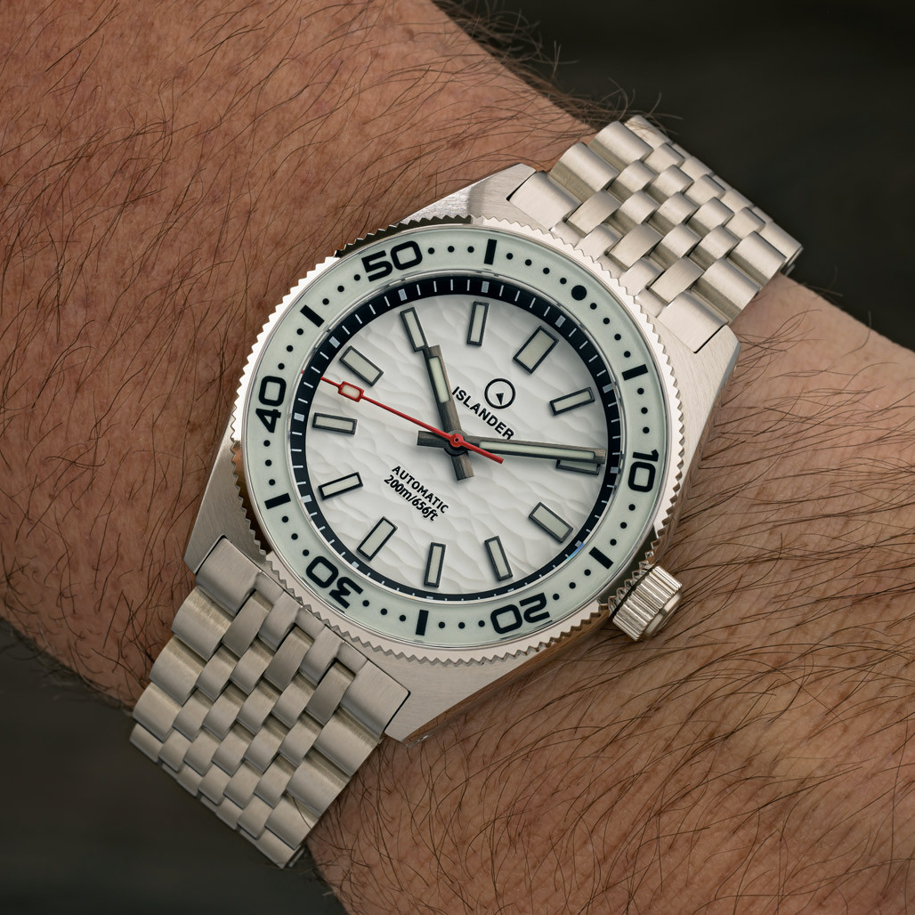 Islander Northport 37mm Automatic Watch with White Ripple Dial #ISL-290 thumbnail 3