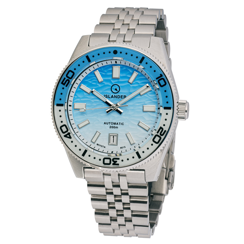 Islander Northport Hi-Beat Automatic Dive Watch with Ocean Blue and White Ripple Dial #ISL-195 selected view