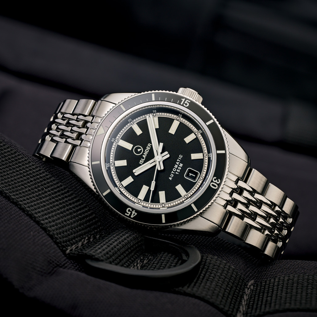 Islander Port Jefferson Skin Diver Automatic Watch with Ink Black Dial #ISL-296 thumbnail 2