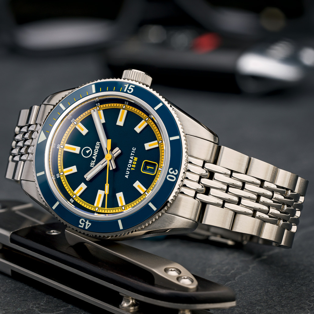 Islander Port Jefferson Skin Diver Automatic Watch with Navy Blue Dial #ISL-297 thumbnail 2