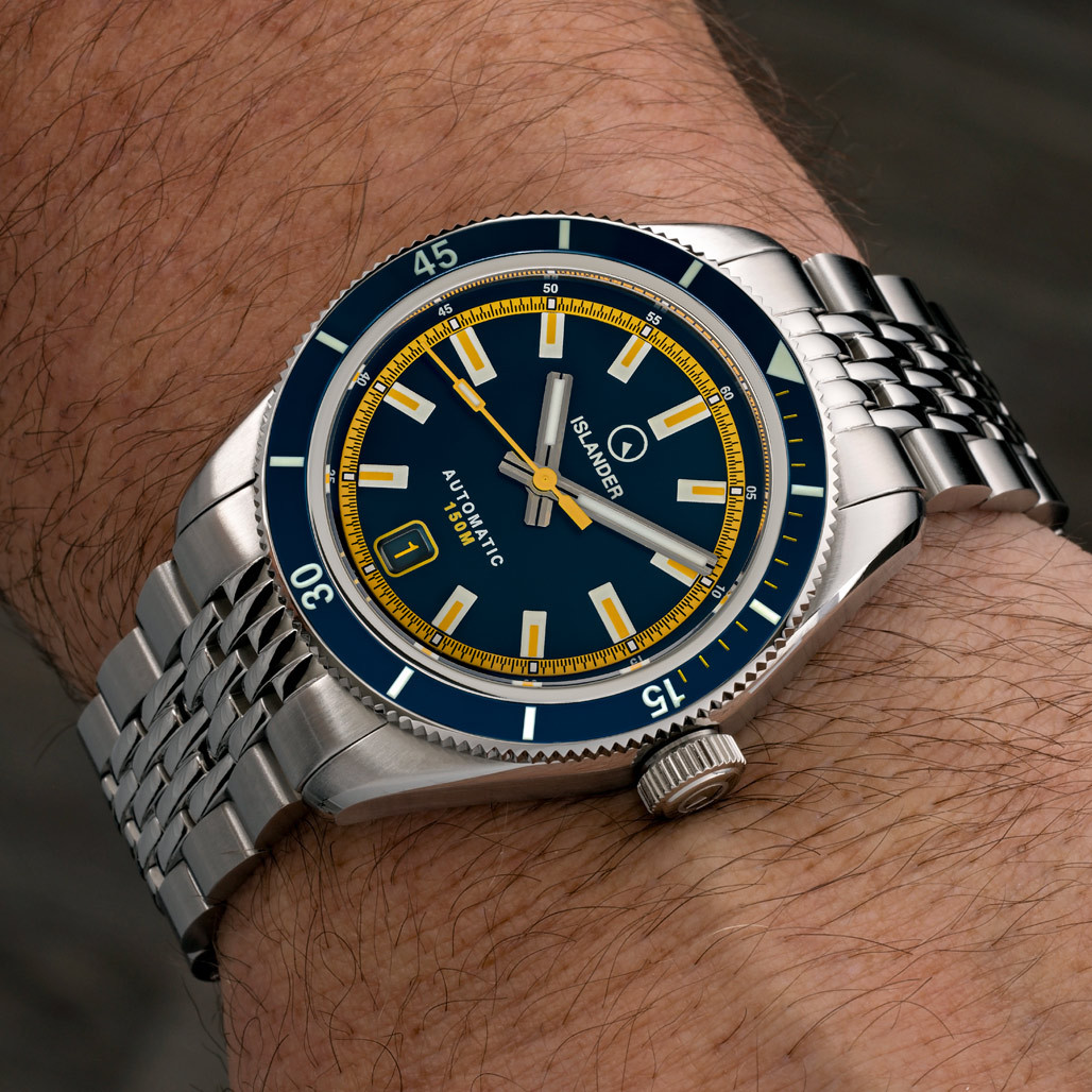 Islander Port Jefferson Skin Diver Automatic Watch with Navy Blue Dial #ISL-297 thumbnail 3