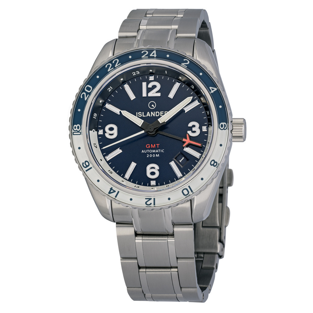 Islander Republic Traveler GMT Watch with Blue Dial #ISL-238 selected view