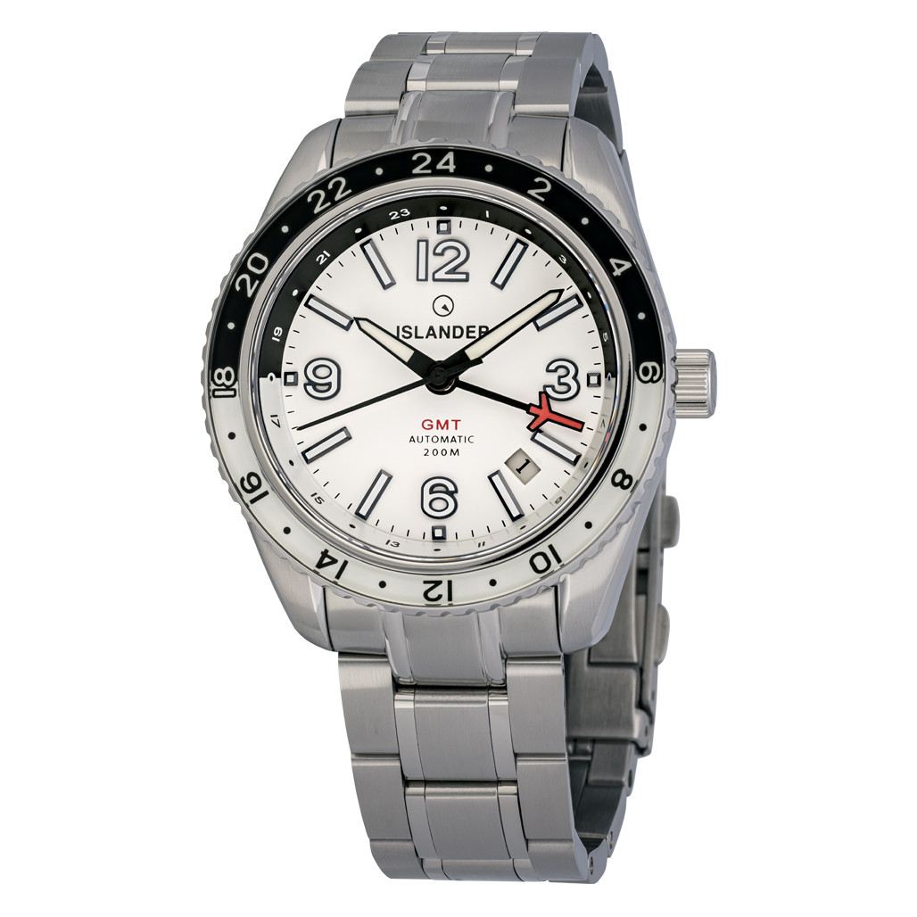 Islander Republic Traveler GMT Watch with White Dial #ISL-275 selected view
