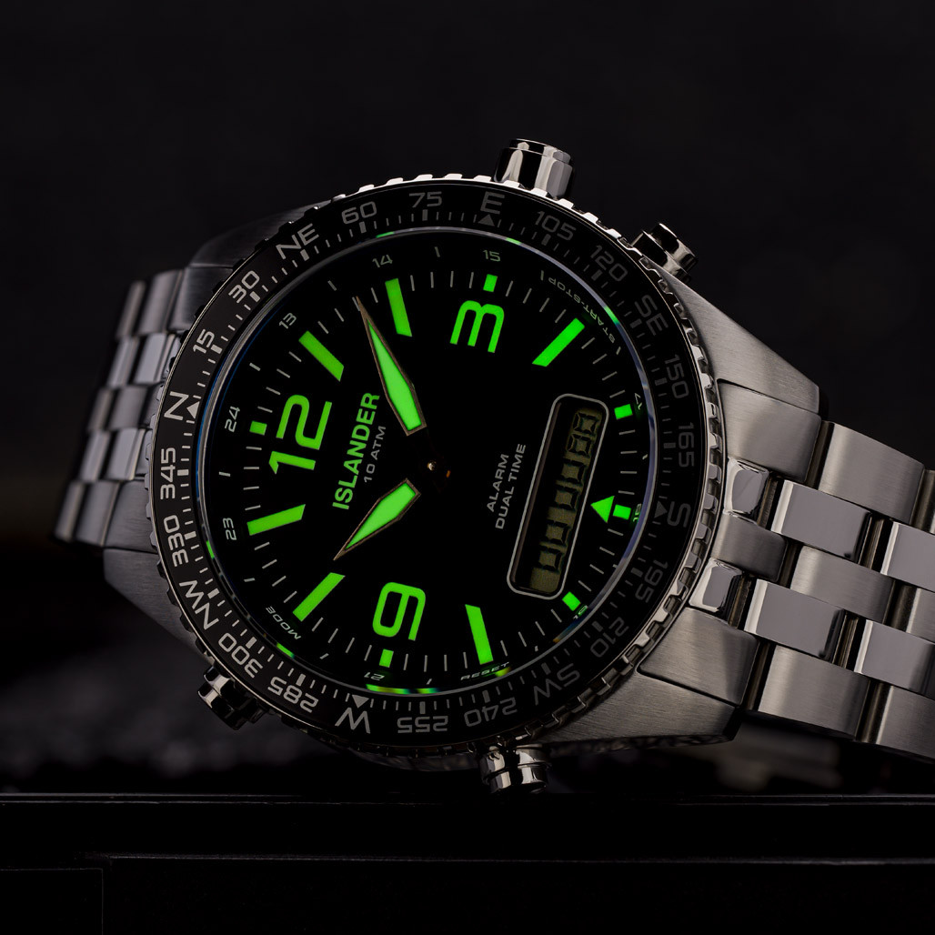 Islander Rocky Point Analog-Digital Watch with Black Dial #ISL-327 thumbnail 3