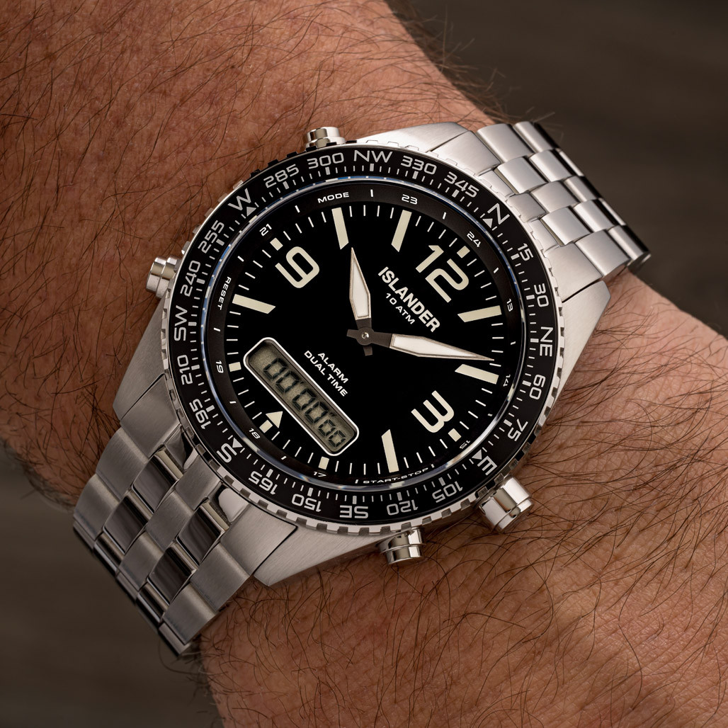 Islander Rocky Point Analog-Digital Watch with Black Dial #ISL-327 thumbnail 4